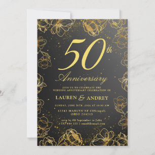Invitation minimale pour les 50 ans de mariage