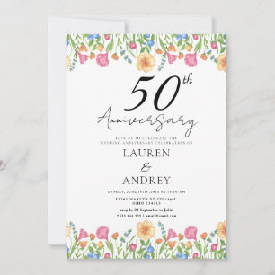 Invitation minimale pour les 50 ans de mariage