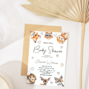 Invitation minimale pour une baby shower sur le th