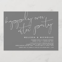 Minimalisme Gris Foncé, Mariage Fuite de Noces