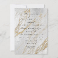 Minimalisme Gris Or Blanc Marbre Gris Argent VIP