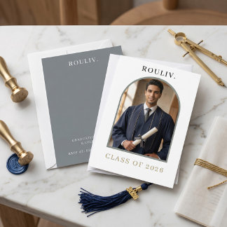 Invitation Minimalist Arch Photo Graduation | Rolling Stone