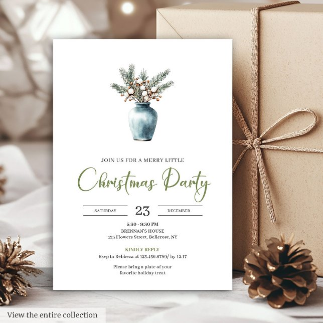 Invitation Minimalist Bohemian Earthy Neutral Holiday Invites (Minimalist Bohemian Earthy Neutral Holiday Invitation)