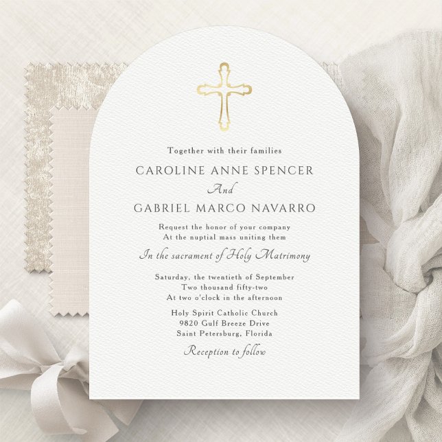 Invitation Minimalist Catholic Mass Wedding (Créateur téléchargé)