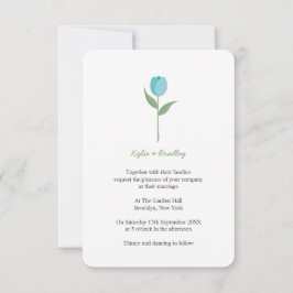 Invitation Minimalist Downy Tulip