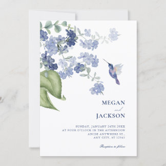 Invitation Minimalist Floral branch bird wedding