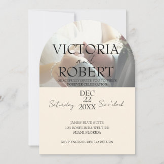 Invitation Minimalist Photo Wedding Engagement Arch