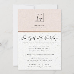 INVITATION MINIMALIST ROSE OR PARTIES SCINTILLANT SÉMINAIRE D