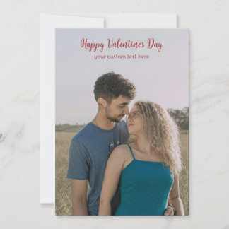 Invitation Minimalist Valentine's Day Custom Photo Card