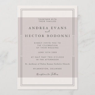 Invitation minimaliste à désherber moderne Taupe