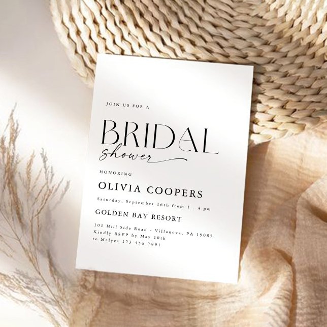 Invitation minimaliste à la douche nuptiale (Créateur téléchargé)