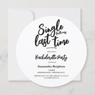 Invitation minimaliste à la fête de bachelorette