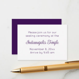 Invitation minimaliste à sceller le Temple violet
