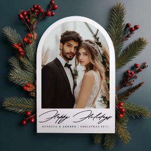 Invitation minimaliste Arch Photo Mariage de vacances