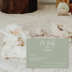 Invitation minimaliste au Baby shower de stockage