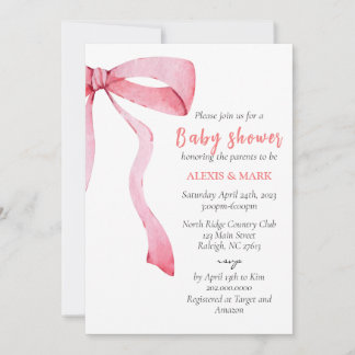 Invitation minimaliste baby shower