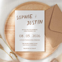 Minimaliste Boho Élégant Écriture Mariage