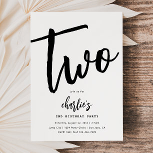 Invitation minimaliste d'anniversaire   Anniversai