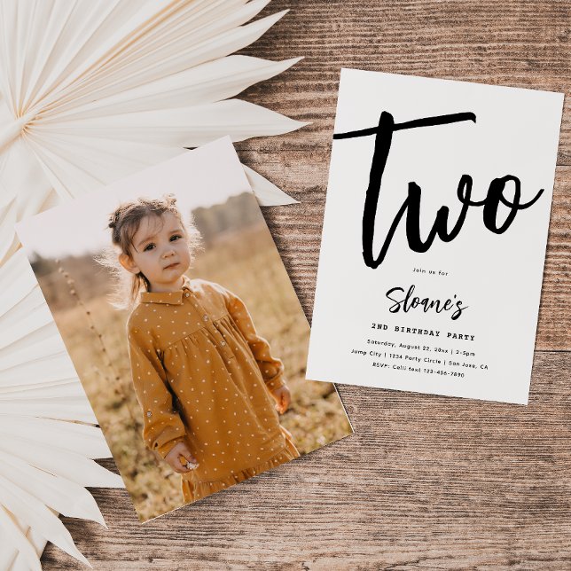 Invitation minimaliste d'anniversaire | Anniversai (Créateur téléchargé)