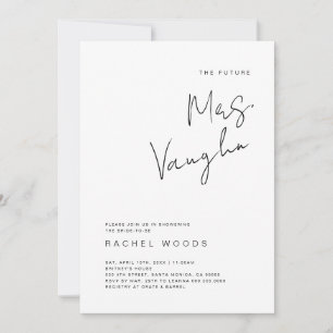 Invitation minimaliste de douche nuptiale, Invitat