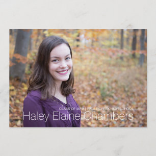 Invitation minimaliste de la fête de graduation ph