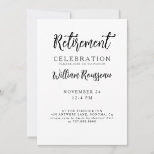 Invitation Minimaliste de la typographie moderne Parti de ret