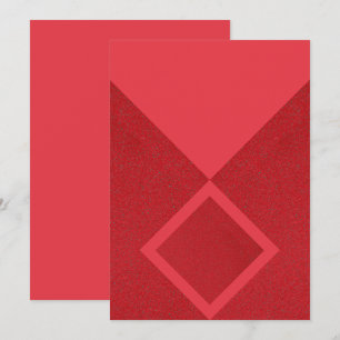 Invitation minimaliste diamant rouge gras - Person