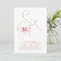 Minimaliste Élégant Moderne Rose Ruban 6e Annivers