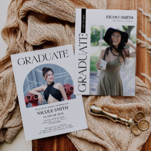 Invitation minimaliste Élégante de graduation