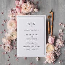 Minimaliste et Chic | Mariage Bordure Noir et Blan