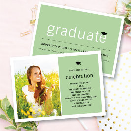 Invitation Minimaliste Graduate Photo Simple Graduate Party