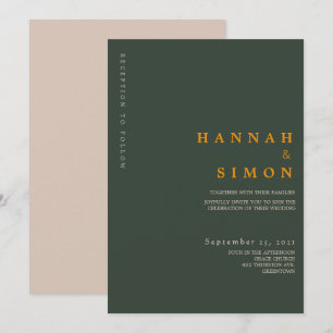 Invitation minimaliste Mariage de automne moderne