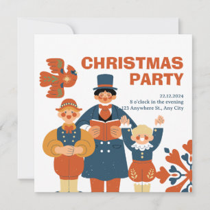 Invitation minimaliste moderne à la fête de Noël