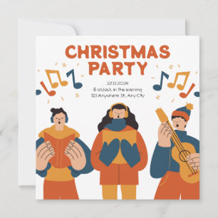 Invitation minimaliste moderne à la fête de Noël