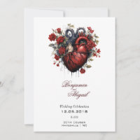 Minimaliste moderne Anatomie Gothique Coeur Floral