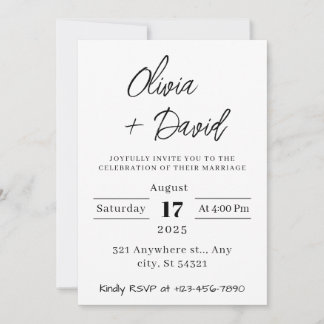 Invitation minimaliste, Moderne, Boho, Mariage photo