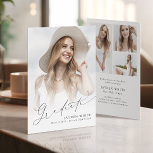 Invitation Minimaliste Moderne Chic Script Photo Remise des d