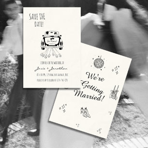 Invitation Minimaliste moderne Enregistrer la date Mariage