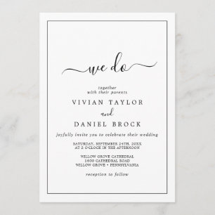 Invitation Minimaliste Nous faisons Mariage