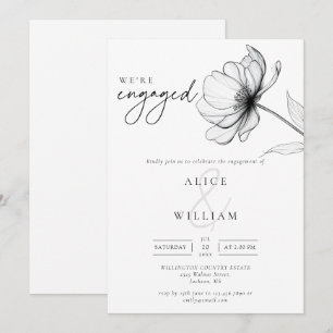 Invitation Minimaliste Nous nous engageons à la fête de l'eng