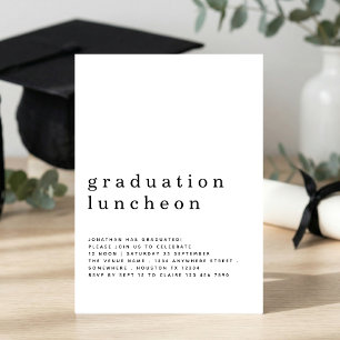 Invitation minimaliste pour déjeuner de remise de