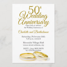 Invitation minimaliste pour les 50 ans de mariage
