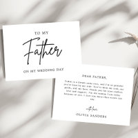 Minimaliste Pour Mon Père Le Jour De Mariage