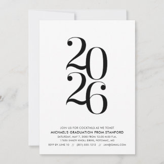 Invitation minimaliste pour une fête de remise de