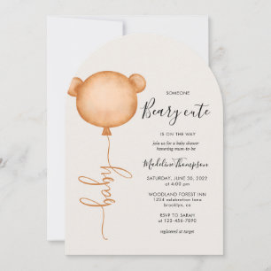 Invitation Minimaliste Quelqu'Un De Béary Baby shower Ballons