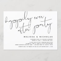 Minimaliste Script Noir, Mariage Fuite de Noces