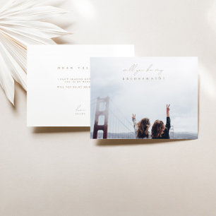 Invitation Minimaliste Serez-Vous Mon Épouse Photo Script