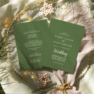 Invitation Minimaliste simple Mariage avant et arrière de cou