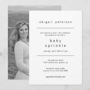 Invitation Miniorité Sexe Neutre Photo Bébé Sprinkel