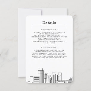 Invitation Minneapolis, Minnesota Mariage Détails de l'invi